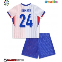 Otroške Nogometnih dresov Francija Ibrahima Konate #24 Gostujoči EP 2024 Kratki rokavi (+ hlače)